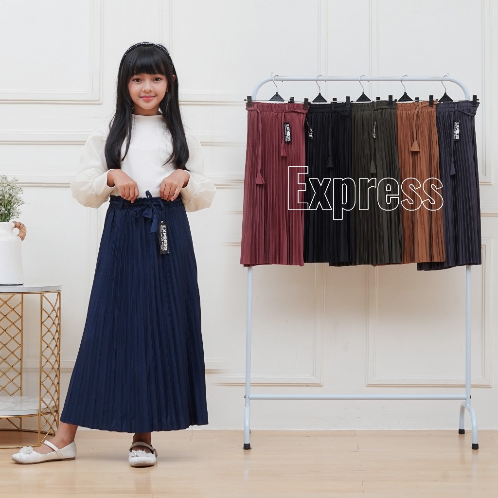 ROK PLISKET ANAK TANGGUNG // ROK ANAK TANGGUNG PREMIUM // Bahan koshibo crepe premium (Panjang 75cm)