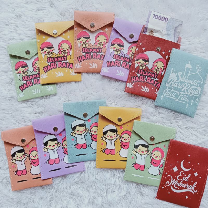 

(12pcs) amplop lebaran unik potrait