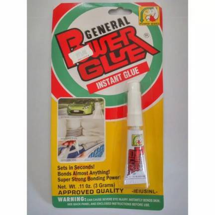 

Lem General Power Glue Instant Glue [Harga per 1 Lusin/ 12pcs]