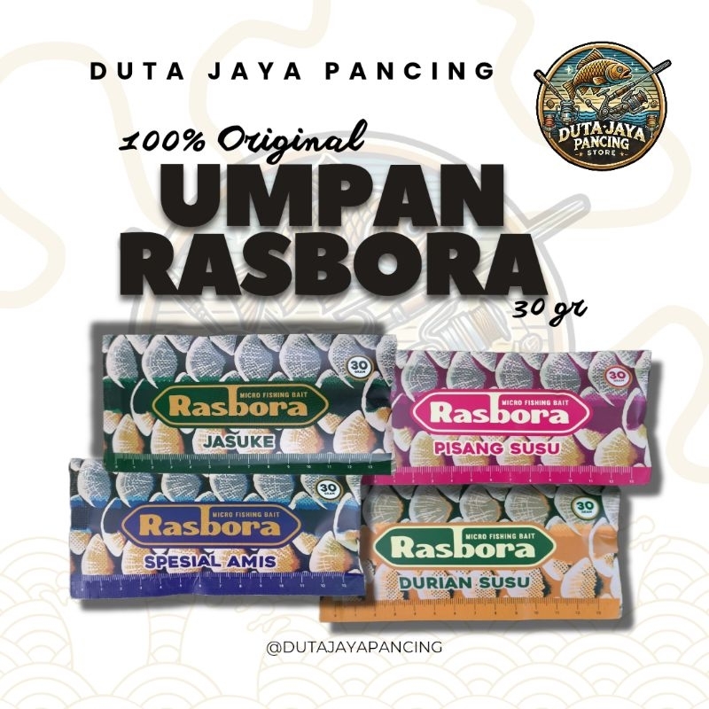 UMPAN IKAN PELET RASBORA KEMASAN 30 GRAM