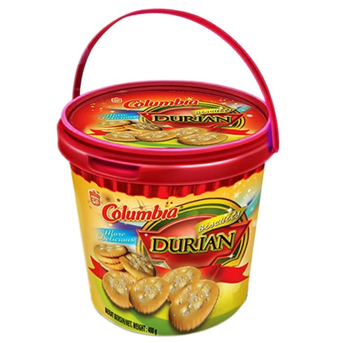 

COLUMBIA BISKUIT RASA DURIAN 350 GRAM / KUE LEBARAN