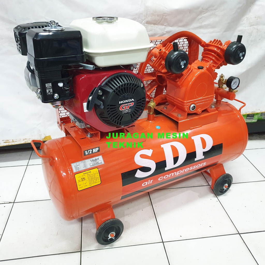 Mesin Kompresor Bensin SDP 1/2 HP Penggerak Honda GP160