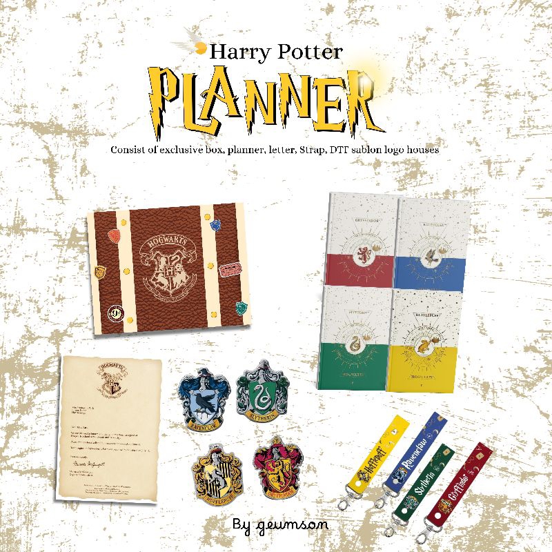 

Diary Journal Planner 2025 Harry Potter Slytherin Gryffindor Ravenclaw Hufflepuff Potterhead