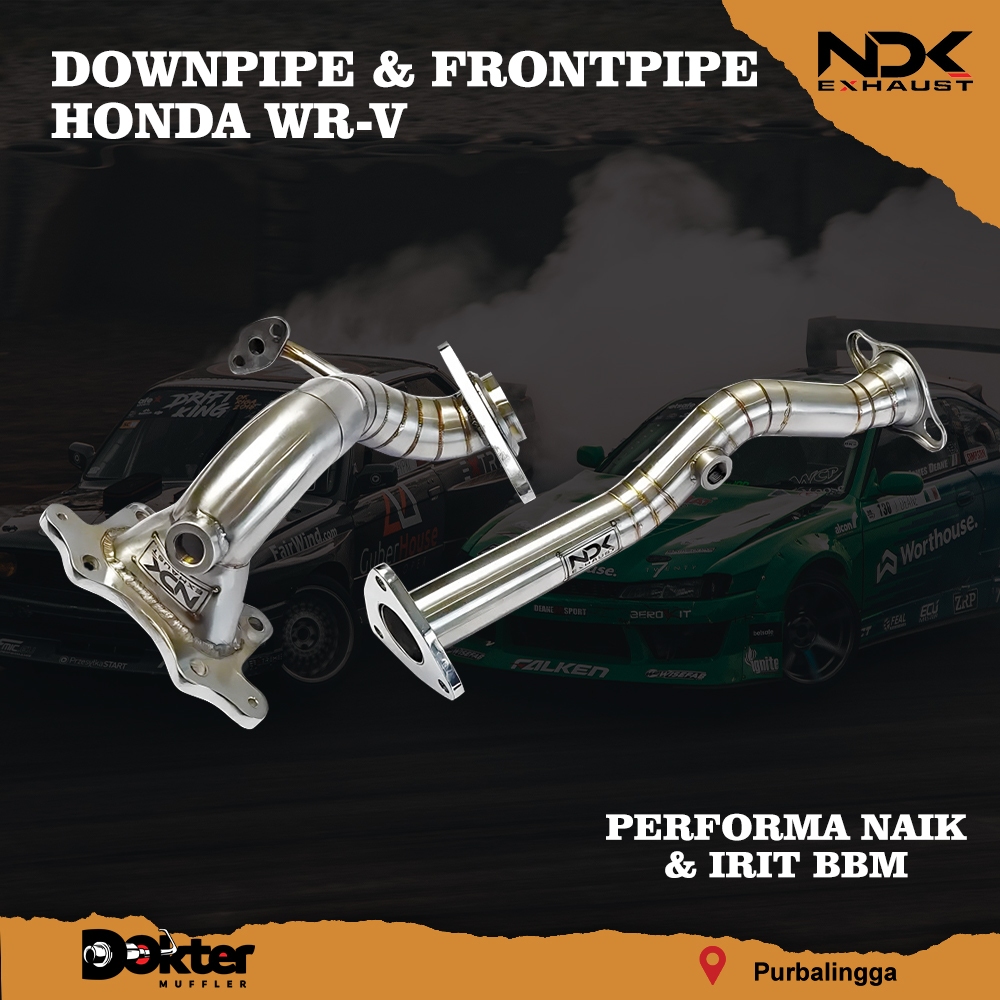 DOWNPIPE FRONTPIPE NDK EXHAUST HONDA WR-V KNALPOT MOBIL MEREK NDK EXHAUST