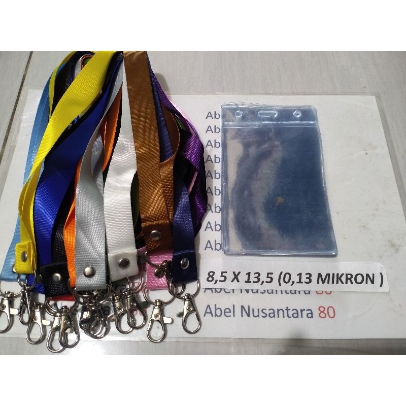 

paket Tali 2cm polos+plastik panitia uk 8, 5 x 13, 5 cm isi paket 10 pcs tebal plastik 0, 13 mikron