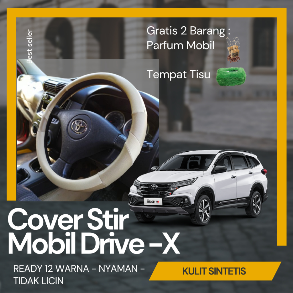Cover stir sarung setir mobil toyota all new rush / RUSH TRD SPORTIVO / RUSH GR SPORT