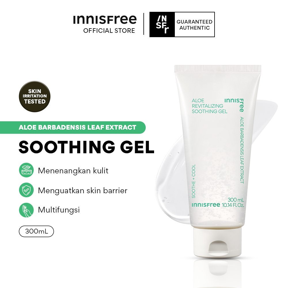 Innisfree Aloe Revital Soothing Gel 300ml / Pelembap untuk Tenangkan Kulit Kemerahan