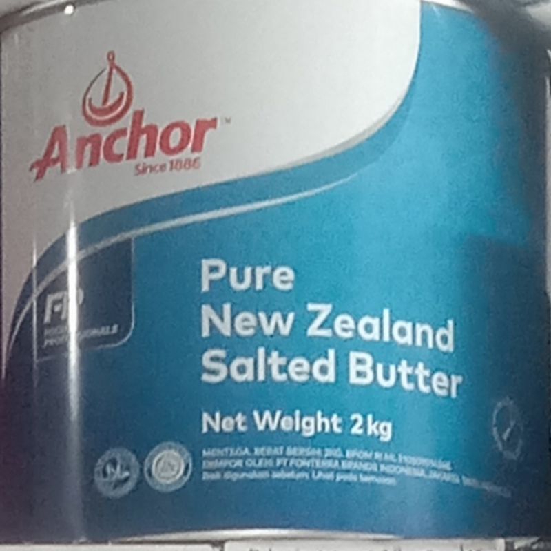 

Mentega butter anchor pure new zealand salted butter 2kg 2000gram