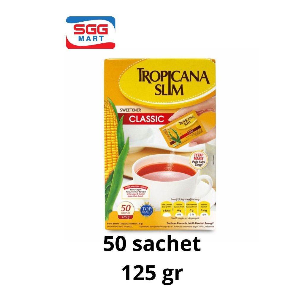 

Tropicana Slim Sweetener CLASSIC 125GR [50 sachet @2,5gr]