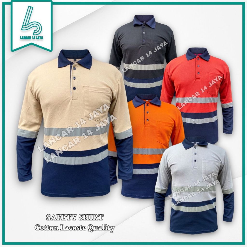 COD Kaos polo skotlet lengan panjang | kaos lengan panjang | kaos safety lengan panjang | T Shirt le
