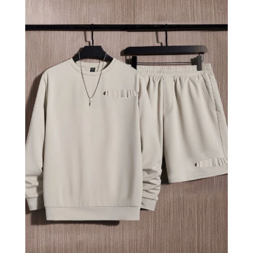 SWEATER POLOS ONE SET CELANA PENDEK CREWNECK ONE SET POLOS SWEATER PRIA WANITA CREWNECK PRIA WANITA 