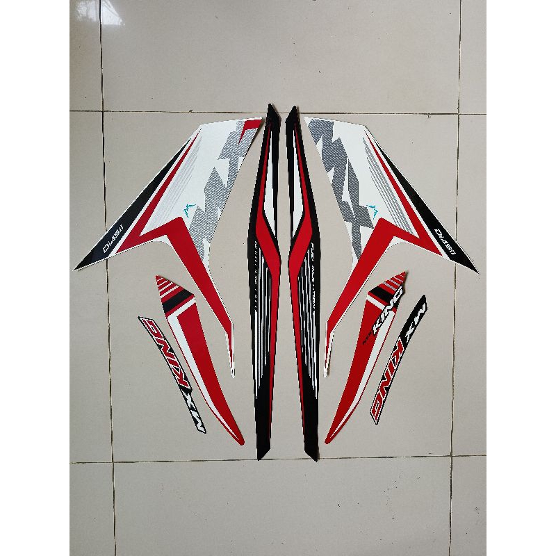 striping stiker MX king 2025 putih hitam original