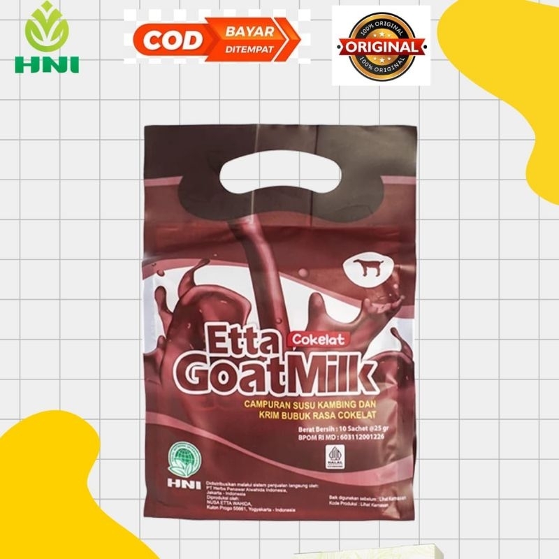 

Susu Kambing Coklat Bubuk HNI Etta Goat Milk