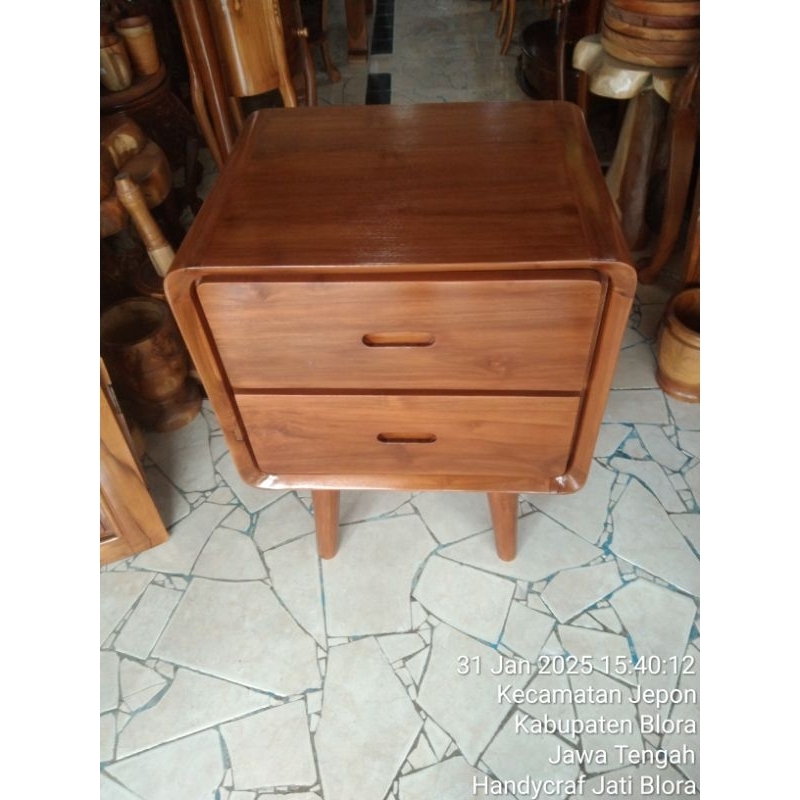 nakas retro kotak dari kayu jati