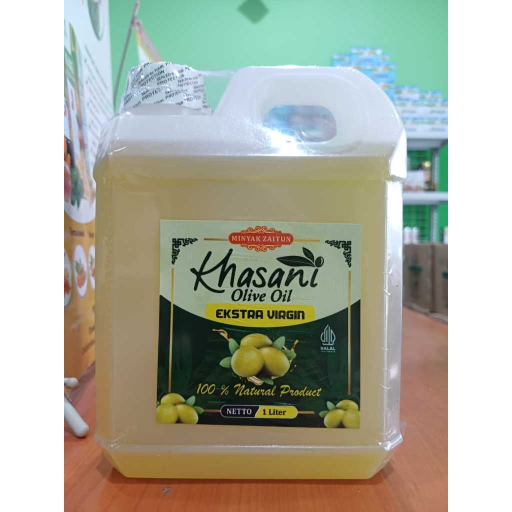 

Minyak Zaitun Extra Virgin Khasani 1 liter - Olive Oil Extra Virgin Premium