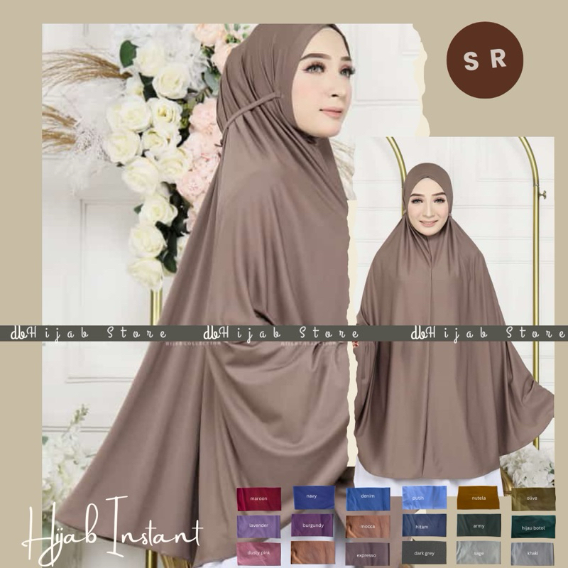 Senada Hijab Bergo Instan Non Pet Size Jumbo XXL Jilbab Jumbo Jersey
