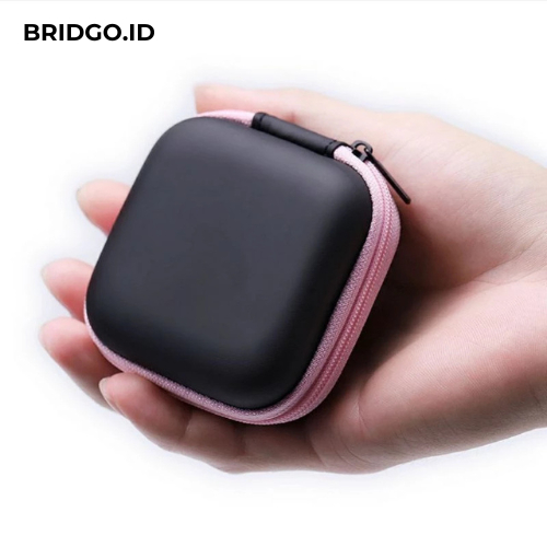 Dompet Headset & Koin Petak Pouch Penyimpanan Charger Mini Case Organizer Kabel Headset Bluetooth Ko