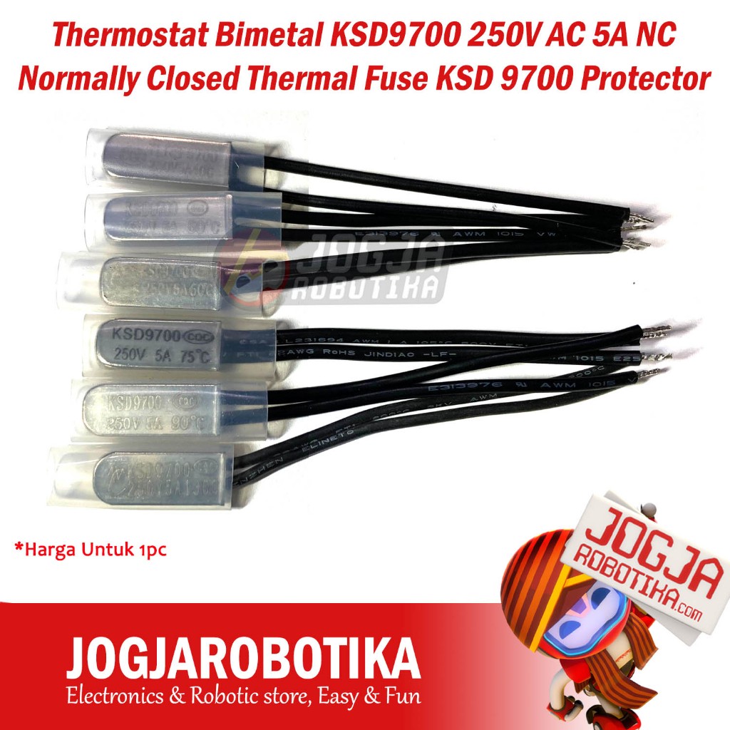 Thermostat Bimetal KSD9700 250V AC 5A NC Normally Closed Thermal Thermo Fuse KSD 9700 Protector
