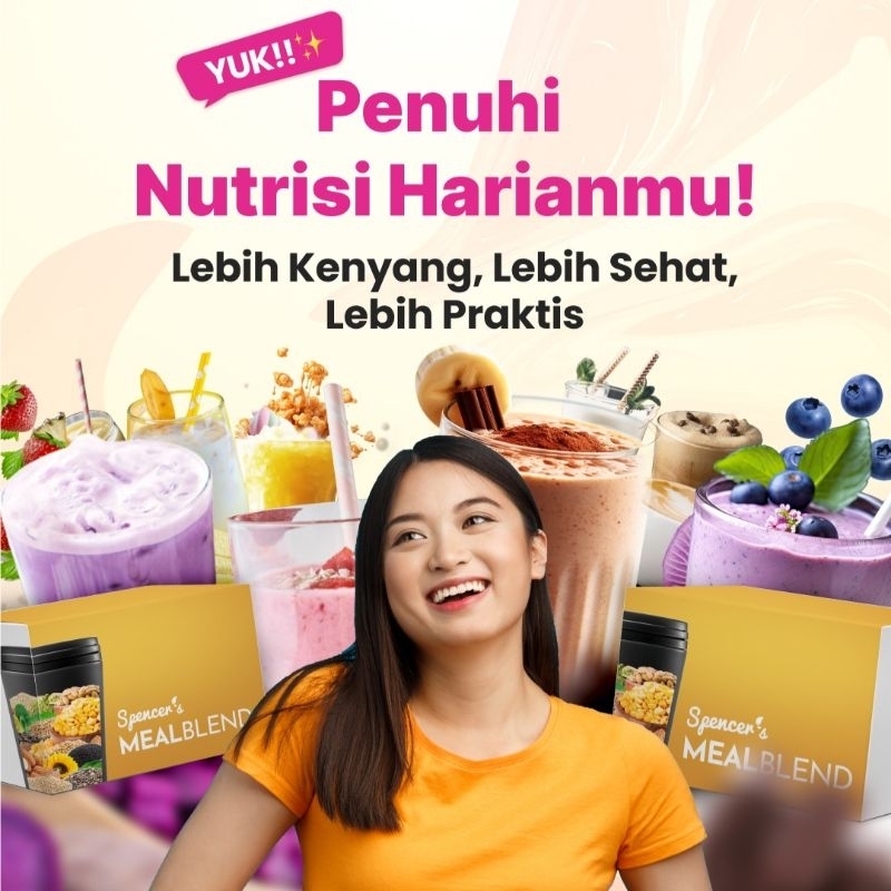 

1 BOX ISI 15 SACHET SPENCER'S MEALBLEND MULTIGRAIN - MEAL REPLACEMENT DIET PELANGSING PENGGANTI MAKAN DETOX TINGGI SERAT TERBAIK TERMURAH TERAMPUH