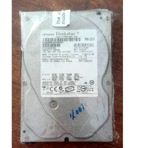 Hardisk Internal PC 250Gb Ide 40Pin