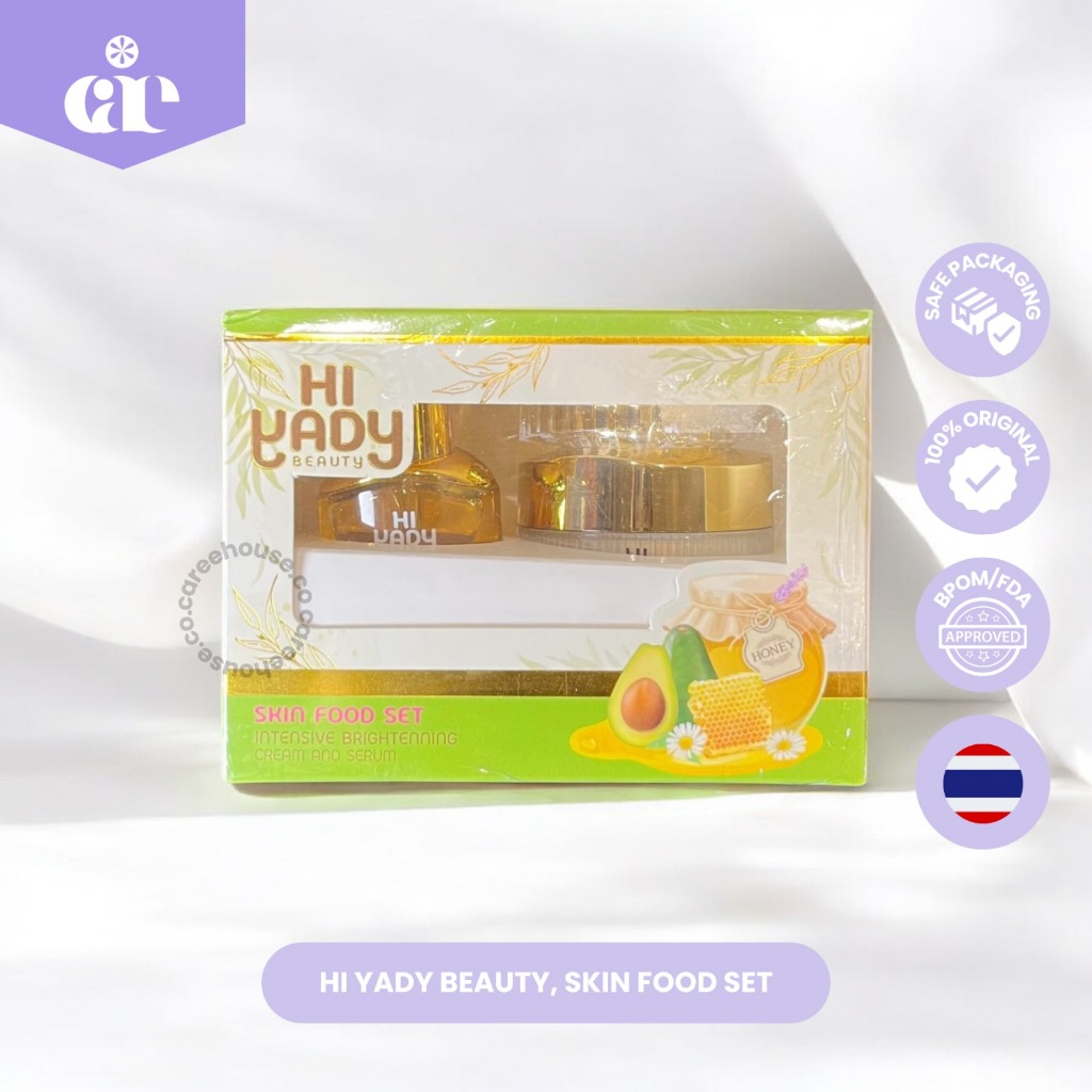 HI YADY BEAUTY INTENSIVE BRIGHTENING CREAM DAN SERUM / SUNBLOCK HI YADY / 1 SET