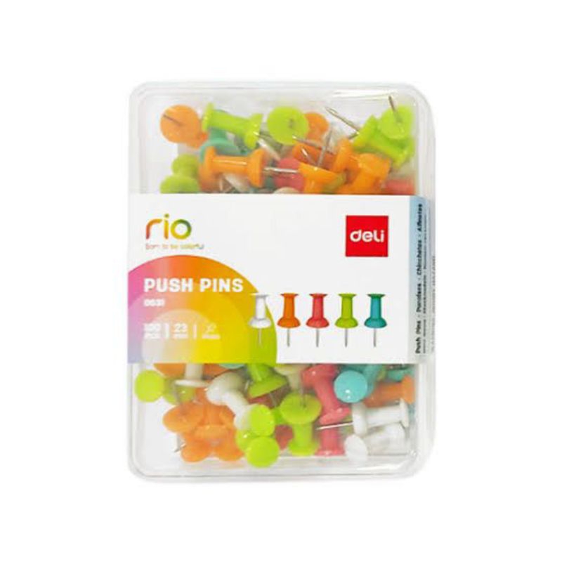 

Deli Push Pins 23mm 100pcs