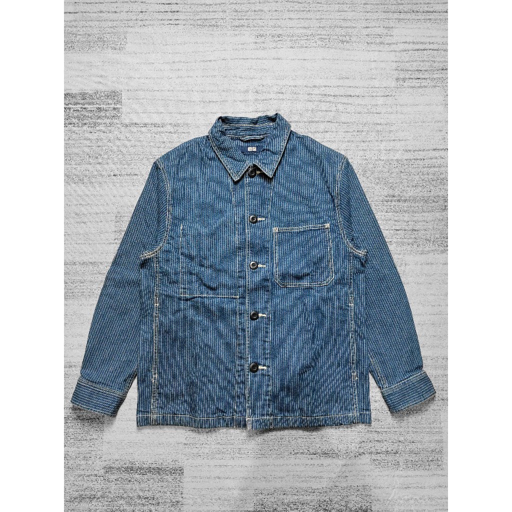 Uniqlo Denim Work Jacket Jaket Outer Luaran Wabash