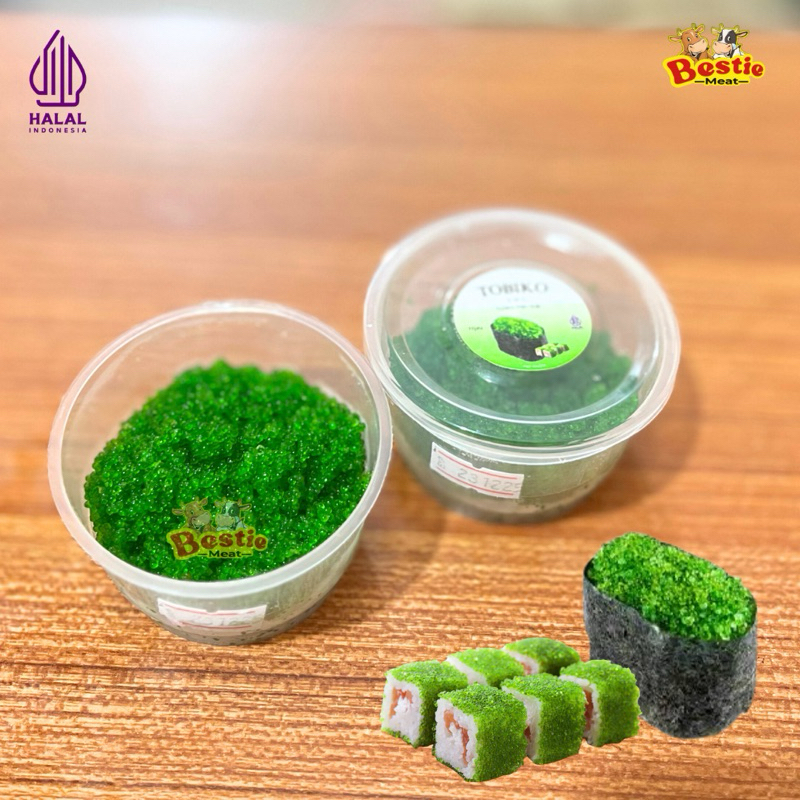

Tobiko Hijau | Flying Fish Roe Premium Grade A | Telur Ikan Sushi Halal