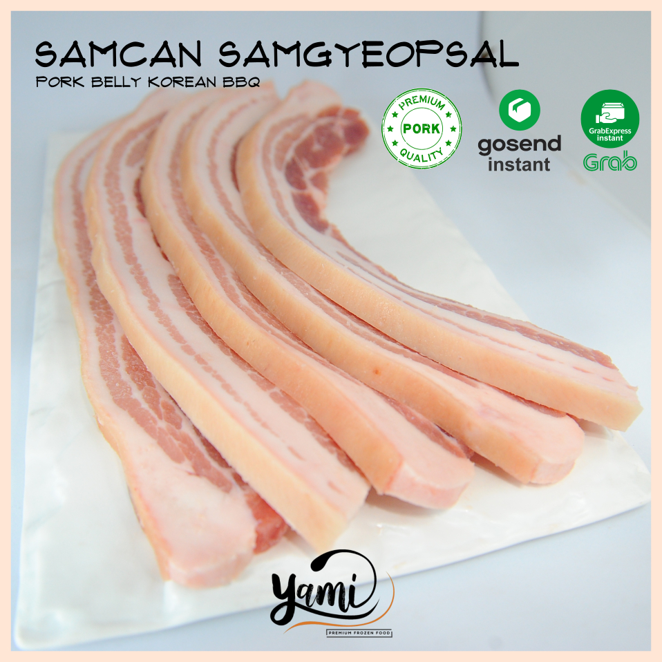 

[YAMI] Samcan Sliced Samgyeopsal 1cm Pork Belly Korean BBQ 500g