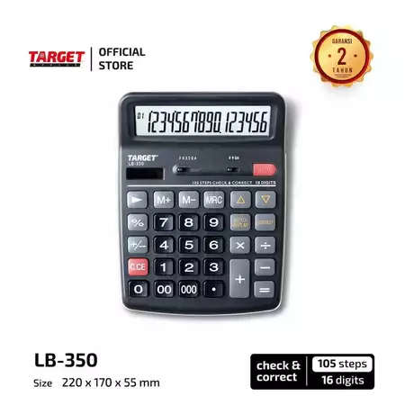 

TBMO KALKULATOR TARGET LB-350 16DIGIT