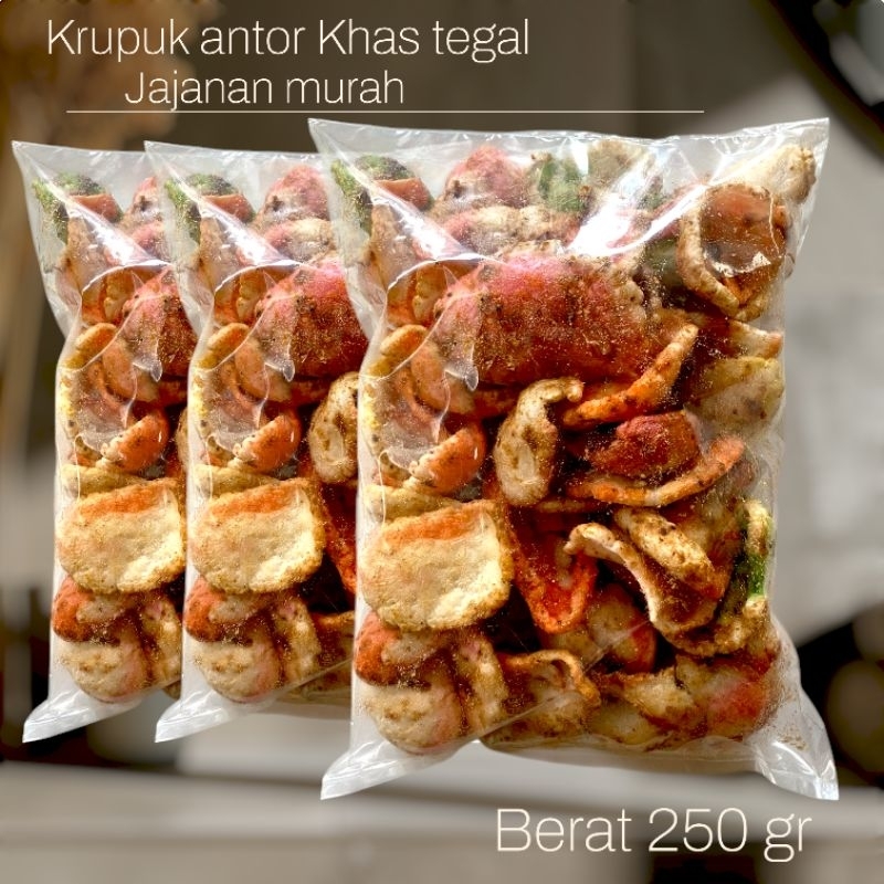 

Krupuk Antor Khas Tegal/krupuk glopot/krupuk bumbu Jajanan Murah Berat 250 gr