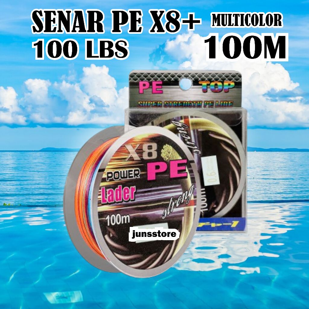 TaffSport X8 Senar Benang Tali Pancing Super PE Braided Fishing Line 100M