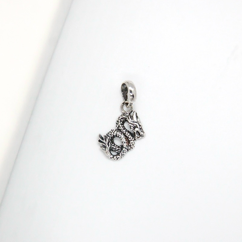 Liontin Naga Perak 925 Asli Pria-Wanita Pendant Dragon Silver