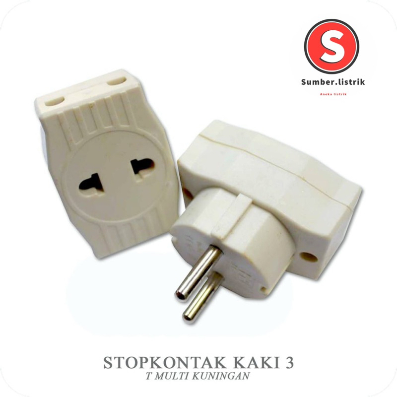 T multi Murah Kuningan / Stop kontak kaki 3 / Stop kontak kaki T