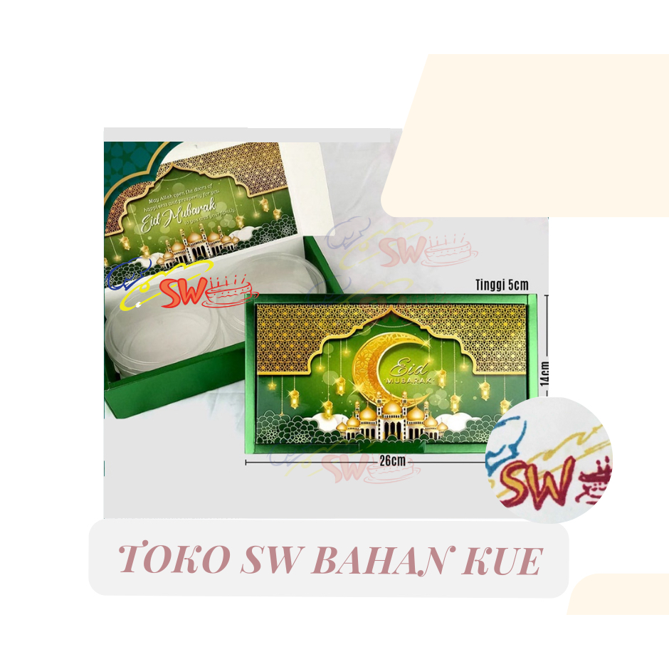 

(PER PCS) BOX CARMEL HIJAU 4 / BOX IDUL FITRI