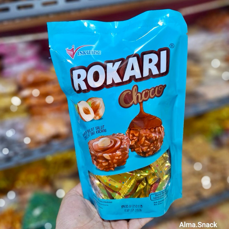 

ROKARI STANDING POUCH CHOCO WAFER BULAT SALUT COKELAT DAN KACANG BY INKUBISC ALMA SNACK ROKA ROKA