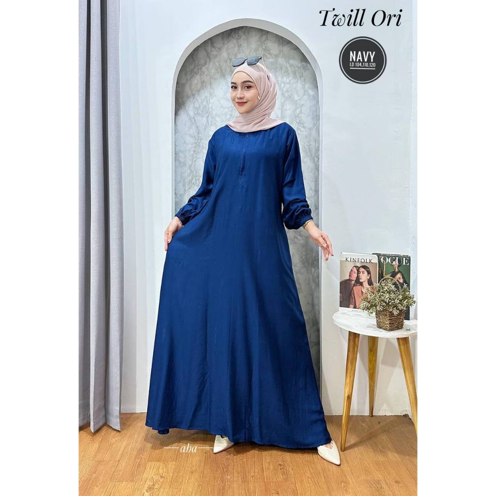 CUCI GUDANG gamis polos twill ori gamis busui gamis kancing gamis polos premium fashion muslim