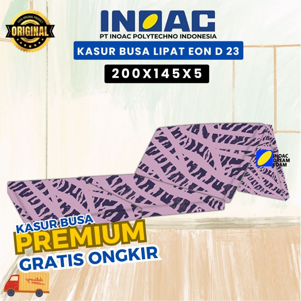 [200x145x5] Kasur Busa Lipat INOAC EON Original Ukuran NO 3 Density 23