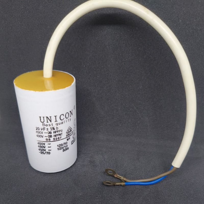 KAPASITOR POMPA AIR  20 UF 450 VAC UNICON