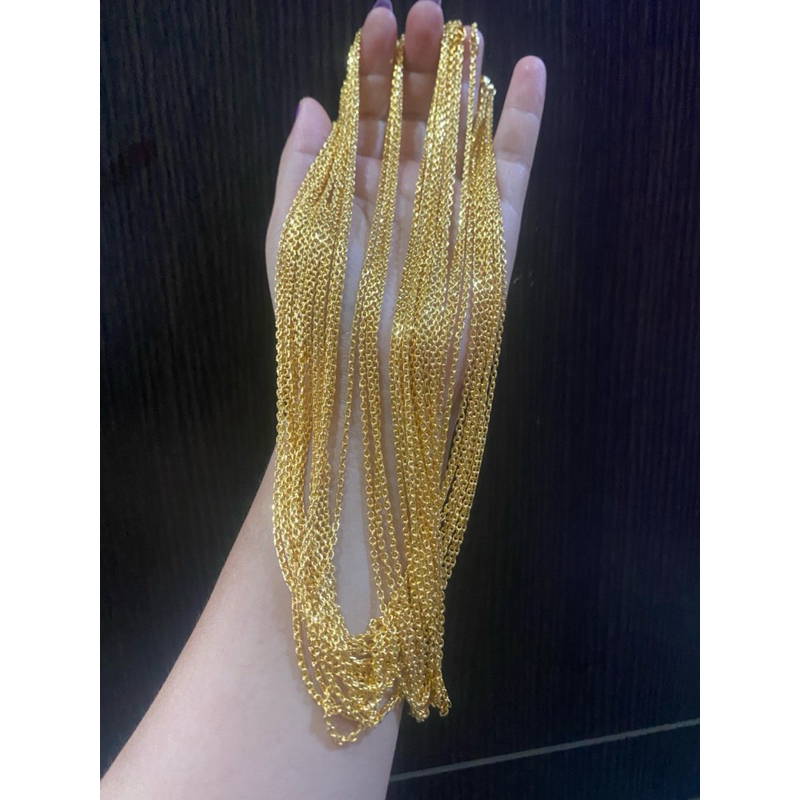 Kalung rantai medan polos 10gr replika emas asli awet pengait S
