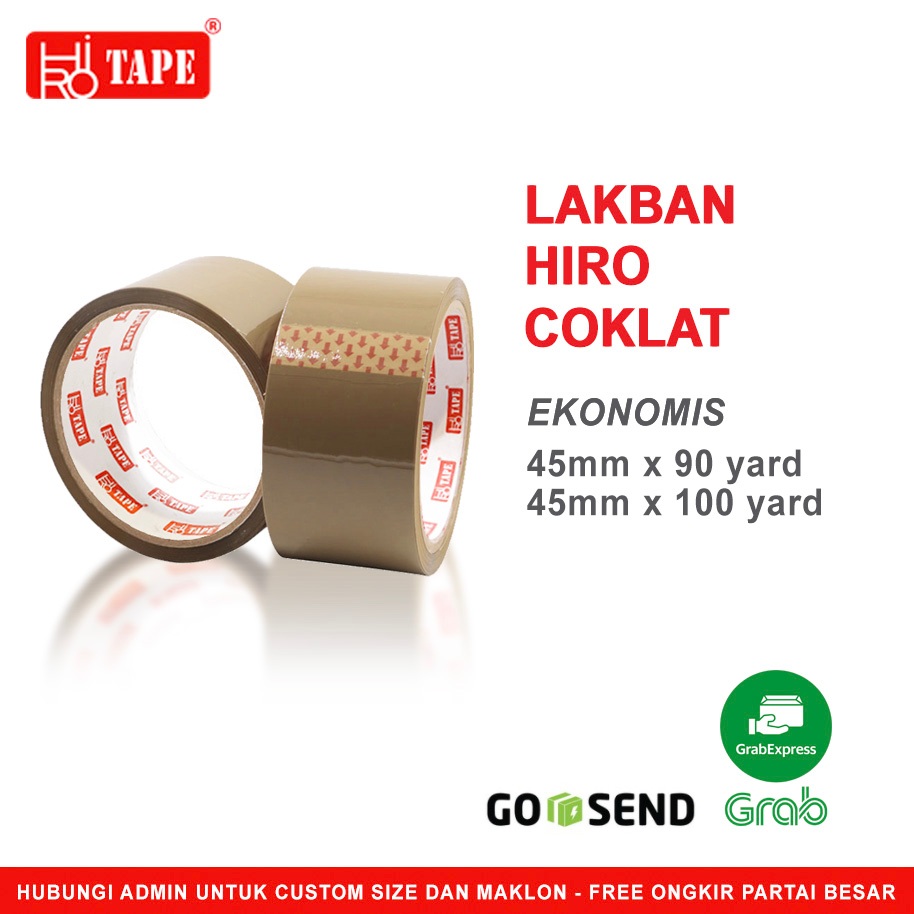 

Lakban Coklat Hiro Online 45mm x 90yard Plakban Grosir Termurah / Lakban Bening