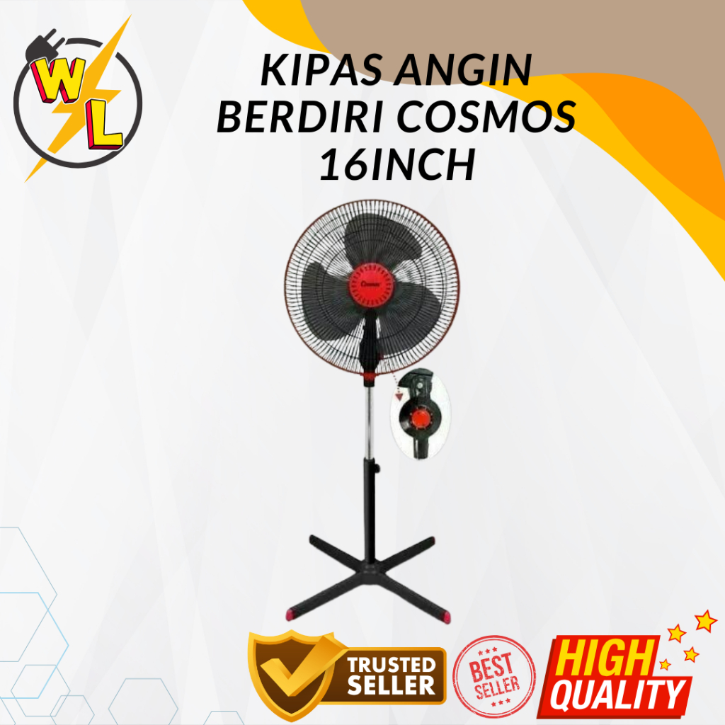 KIPAS ANGIN BERDIRI 16INCH COSMOS XDC STANDFAN 16INCH COSMOS XDC GARANSI MOTOR 5 TAHUN MEDAN MURAH