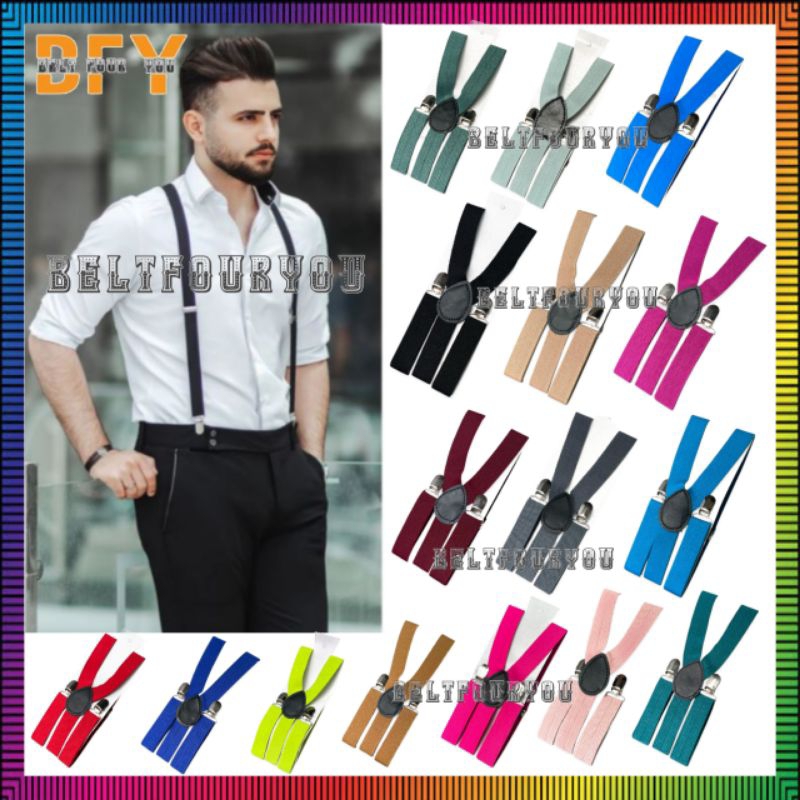 [ BELTFOURYOU ] SUSPENDER PRIA TALI KODOK TALI JOJON / SUSPENDER DEWASA TALI STRAPER HIGH QUALITY/ S