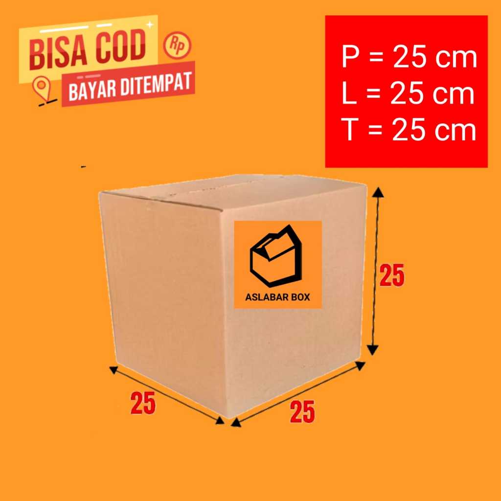

Kardus 25x25x25 Cm / Kardus Box Packing Polos Tebal Premium