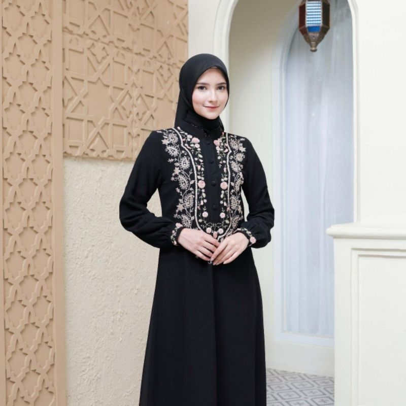 Annie Dress Gamis D-377 Nesty Collection - Gamis Muslimah Wudhu Friendly, Dress Muslimah, Dress/Gami