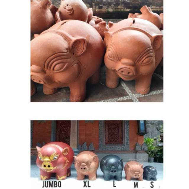 [ SJB ] Celengan Babi Tanah Liat (Bisa Req nama)