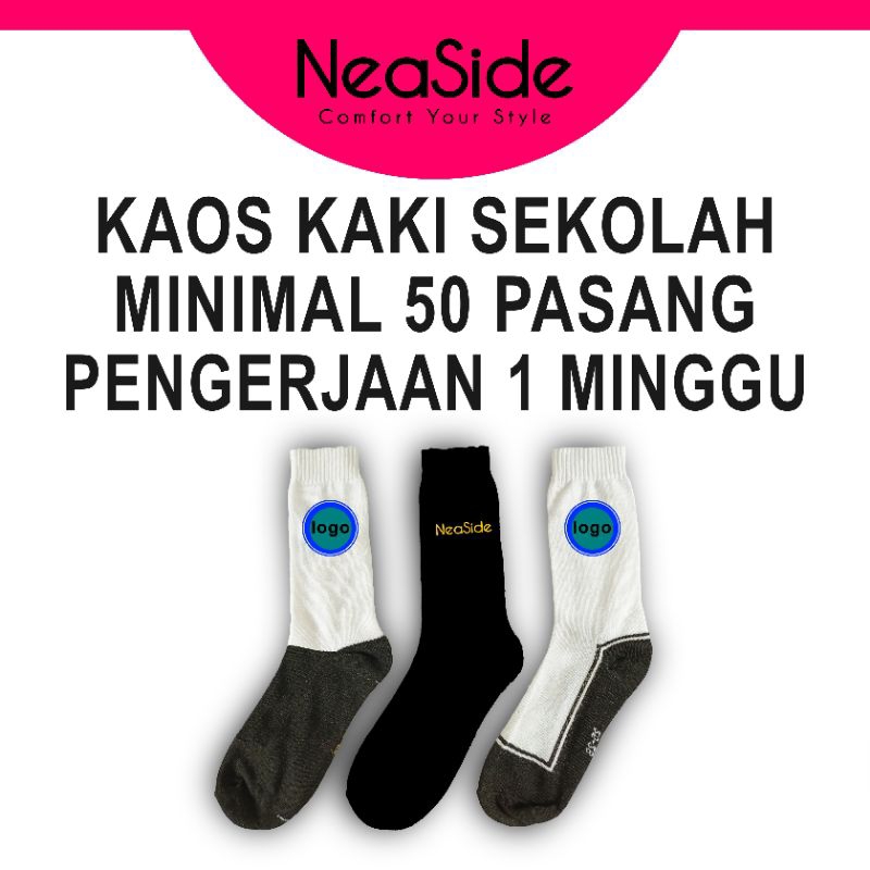 

Kaos Kaki Sekolah Custom Logo Nama | SD SMP SMA | Rajut Tebal | Minimal 50 Pasang | cepat berkualitas | 7 hari pengerjaan
