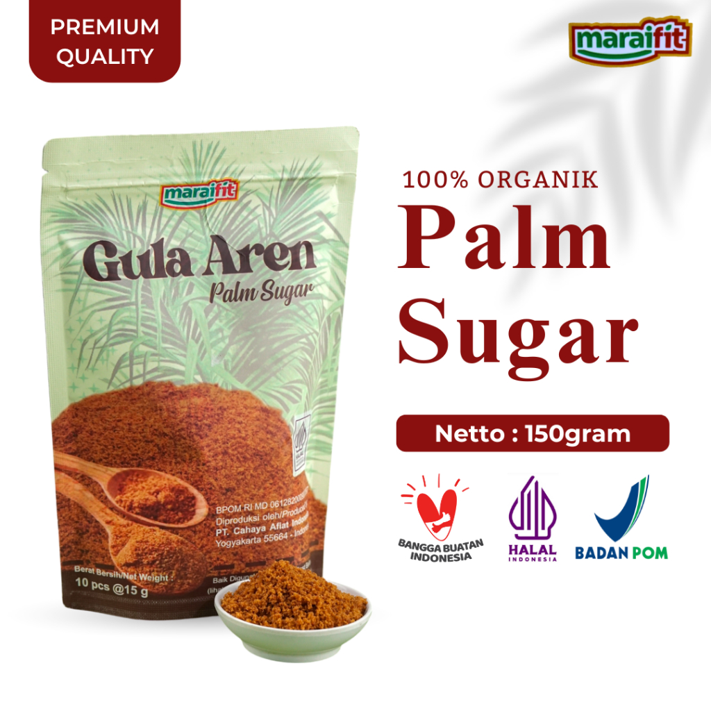 

Maraifit Gula Aren Bubuk / Gula Aren Semut Organik 150 Gram