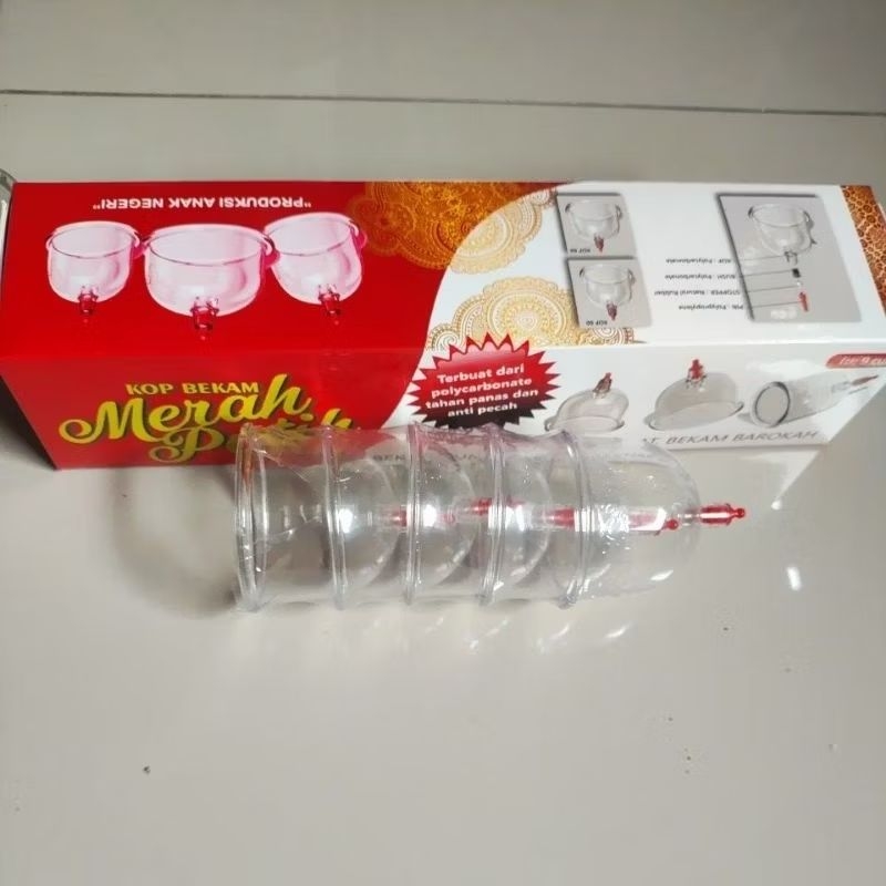 5 Kop Bekam Merah Putih Ecer Diamter 7cm