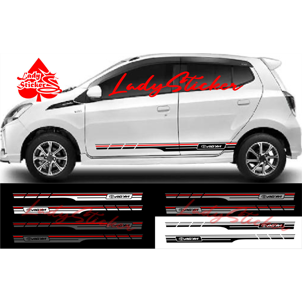 Sticker stiker mobil agya cutting sticker mobil toyota agya